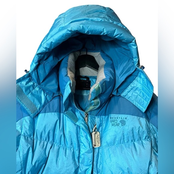 MOUNTAIN HARDWEAR "CHILLWAVE" Blue DOWN JACKET Women’s XL - Picture 5 of 13